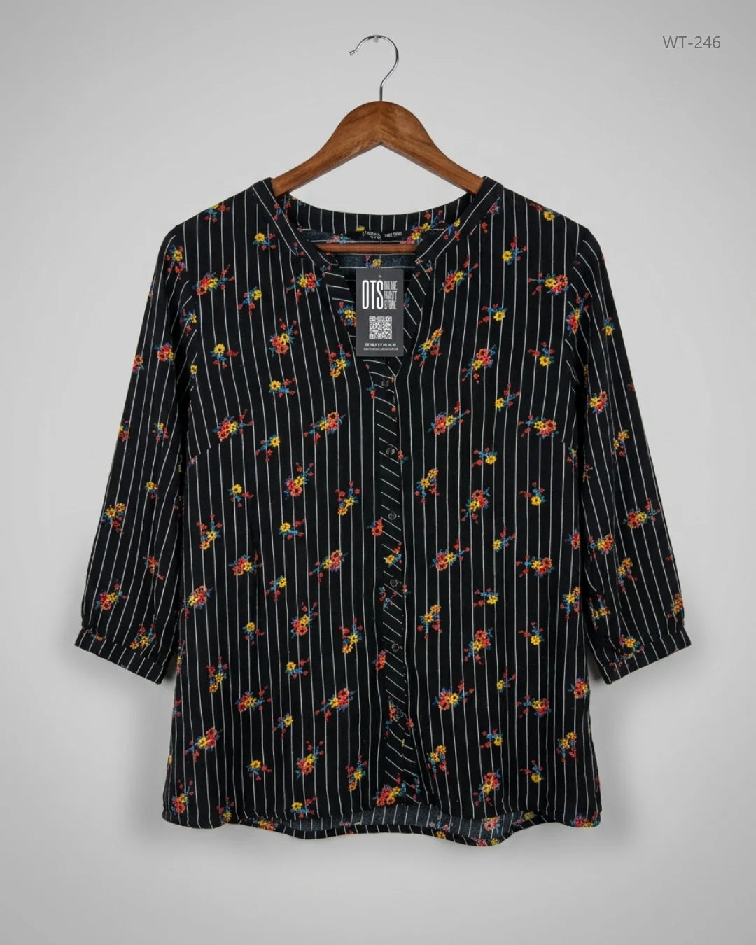 Premium Condition Womens Summer Tops | Preloved Papaya | Black Viscose | Thrift Shop for Women Peshawar Pakistan | OTS