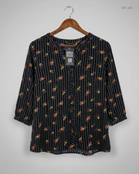 PAPAYA (WT-246) Black Womens Summer Tops