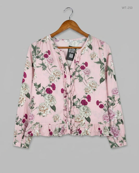 UK Imported secondhand Womens Summer Tops - ONLY brand, Pink Viscose, Premium condition, for Women - Online Thrift Store Islamabad Pakistan