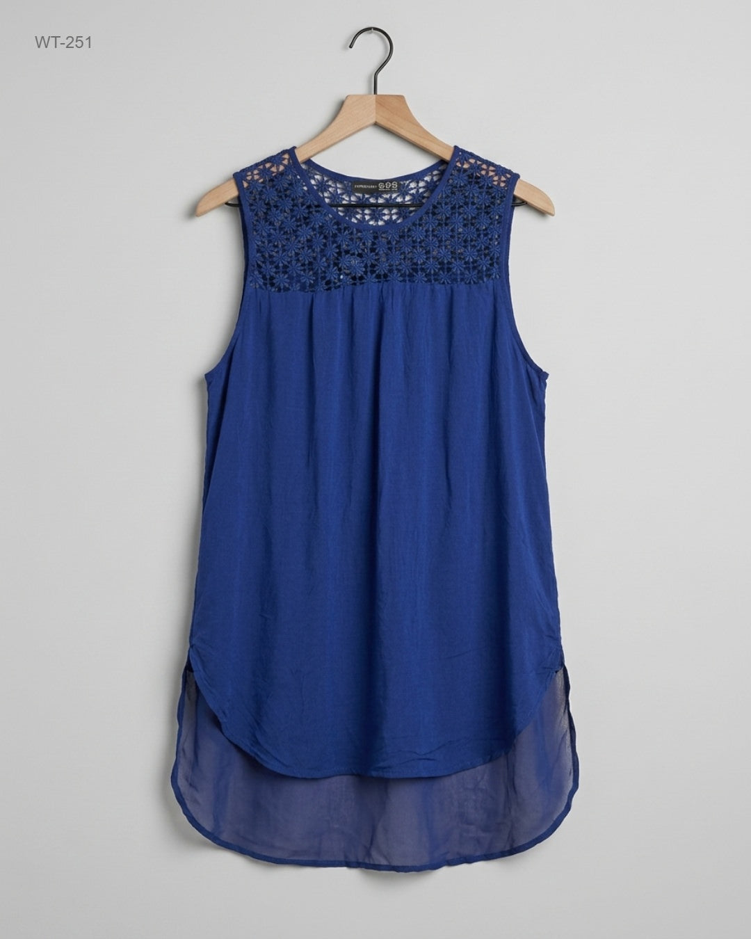ATMOSPHERE (WT-251) Lace-Yoke Layered Sleeveless Blouse