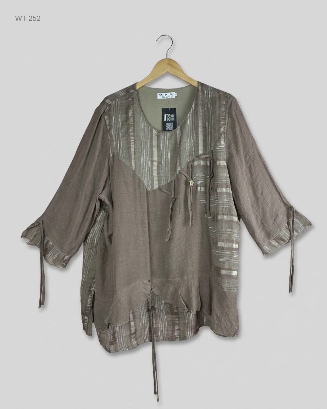 O P L (WT-252) Layered Textured Tunic