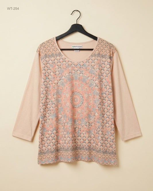 ATLASFORWOMEN (WT-254) Long-Sleeve Printed Top