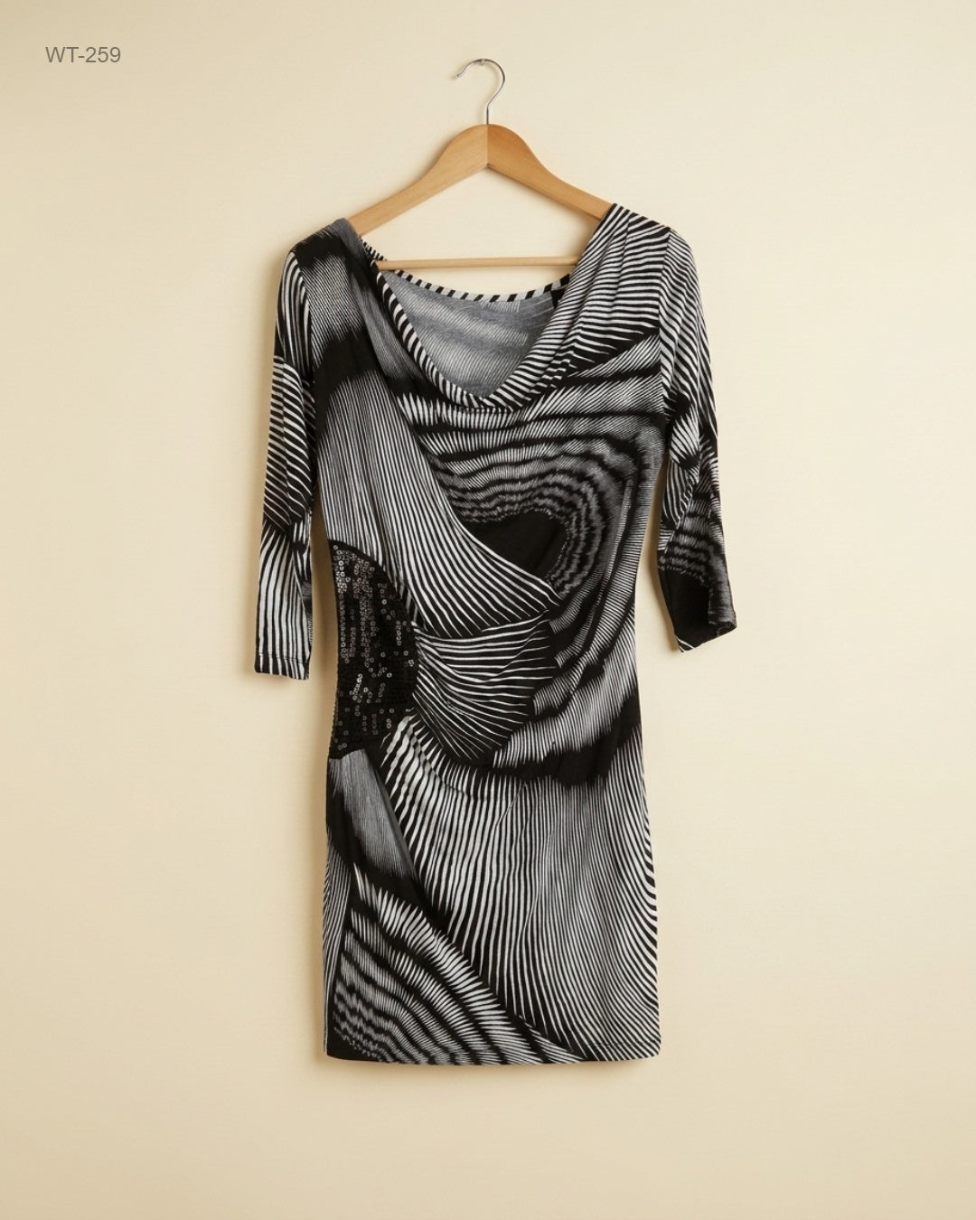 NEXT (WT-259) Abstract Print Longline Tunic