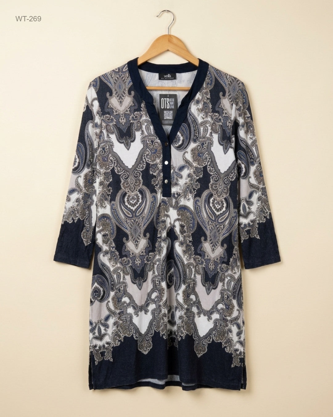 WALLIS (WT-269) Longline Paisley Tunic