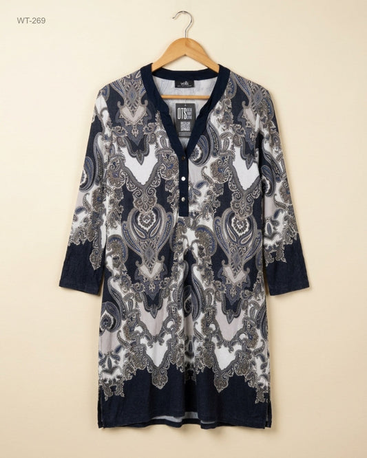 WALLIS (WT-269) Longline Paisley Tunic
