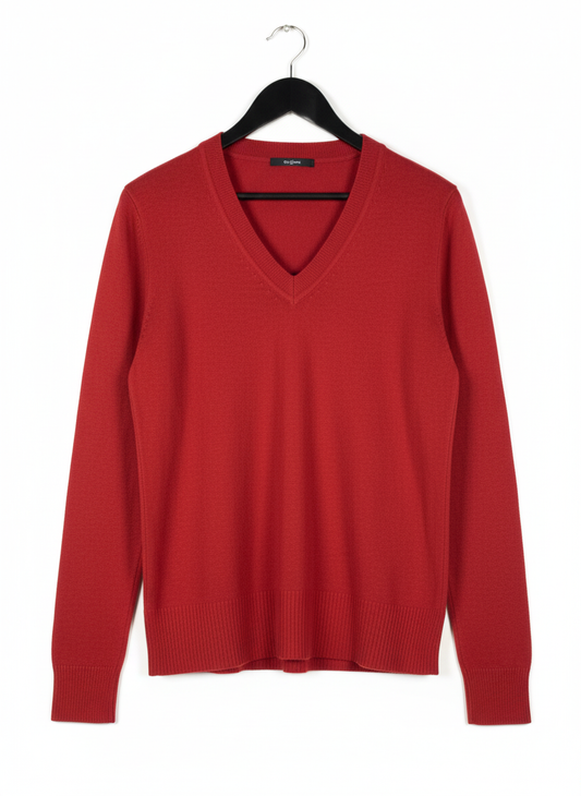 UK Imported secondhand Winter Knitted Tops - ATMOSPHERE brand, RED ACRYLIC, PREMIUM PLUS condition, for Women - Online Thrift Store Islamabad Pakistan