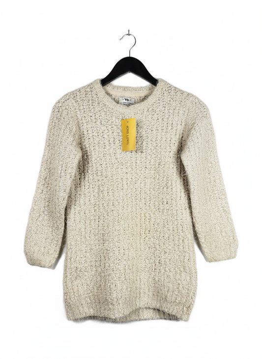 Secondhand Branded Winter Knitted Tops by YD, WHITE POLYSTER fabric, PREMIUM PLUS condition, for Women - Online Thrift Shop Peshawar Pakistan