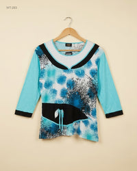 R.S.N (WT-283) Three-Quarter Sleeve Printed Top