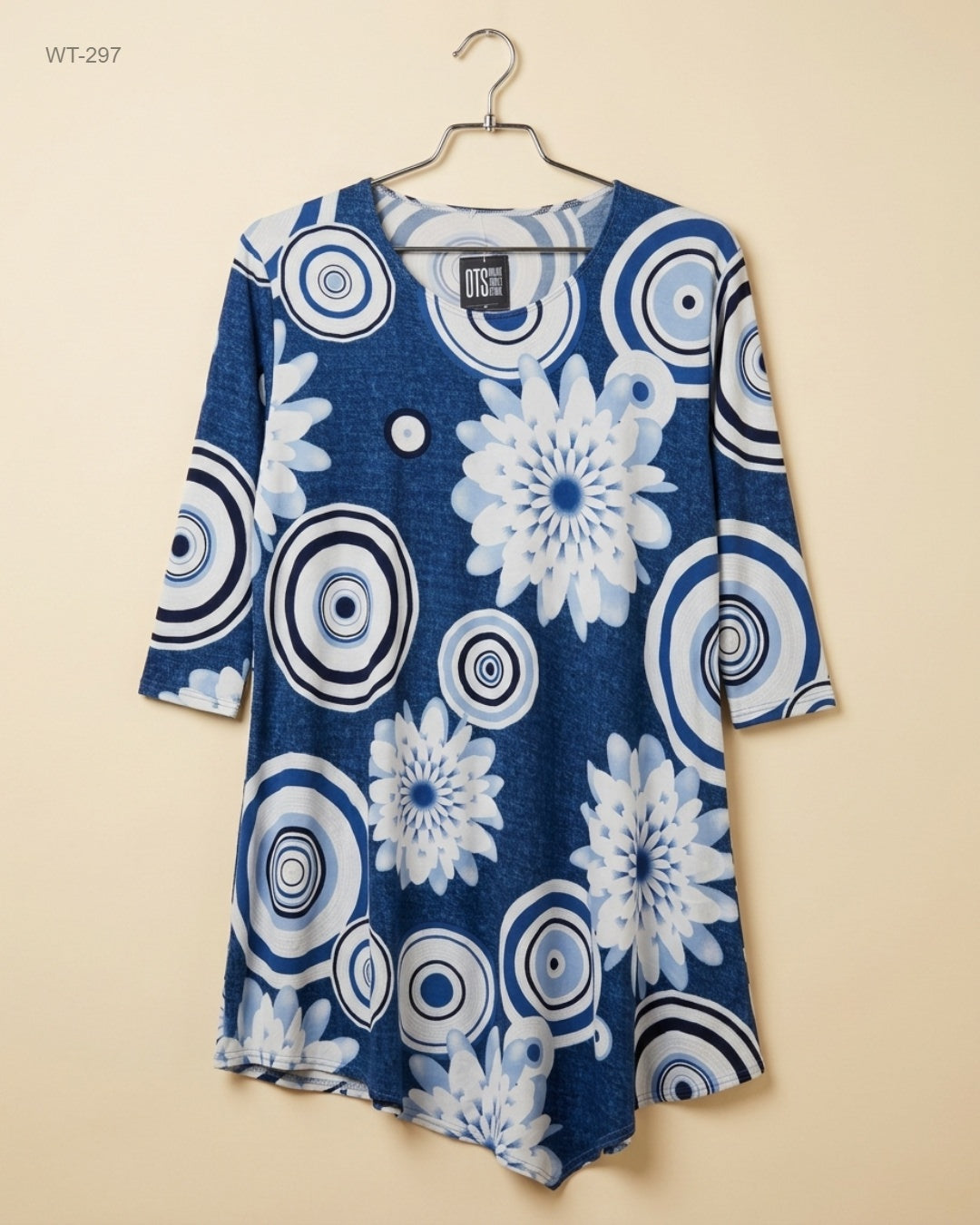 CUT LABEL (WT-297) 3/4 Sleeve Tunic