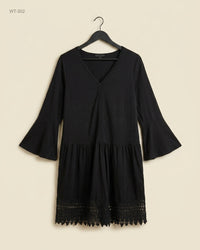 BODYFLIRT (WT-302) Bell-Sleeve Tunic Dress