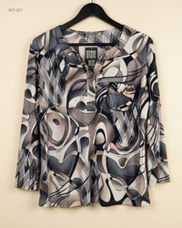 CUT LABEL (WT-307) Long-Sleeve Henley Top