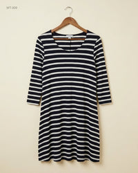 F&F (WT-309) Striped T-shirt Tunic Dress