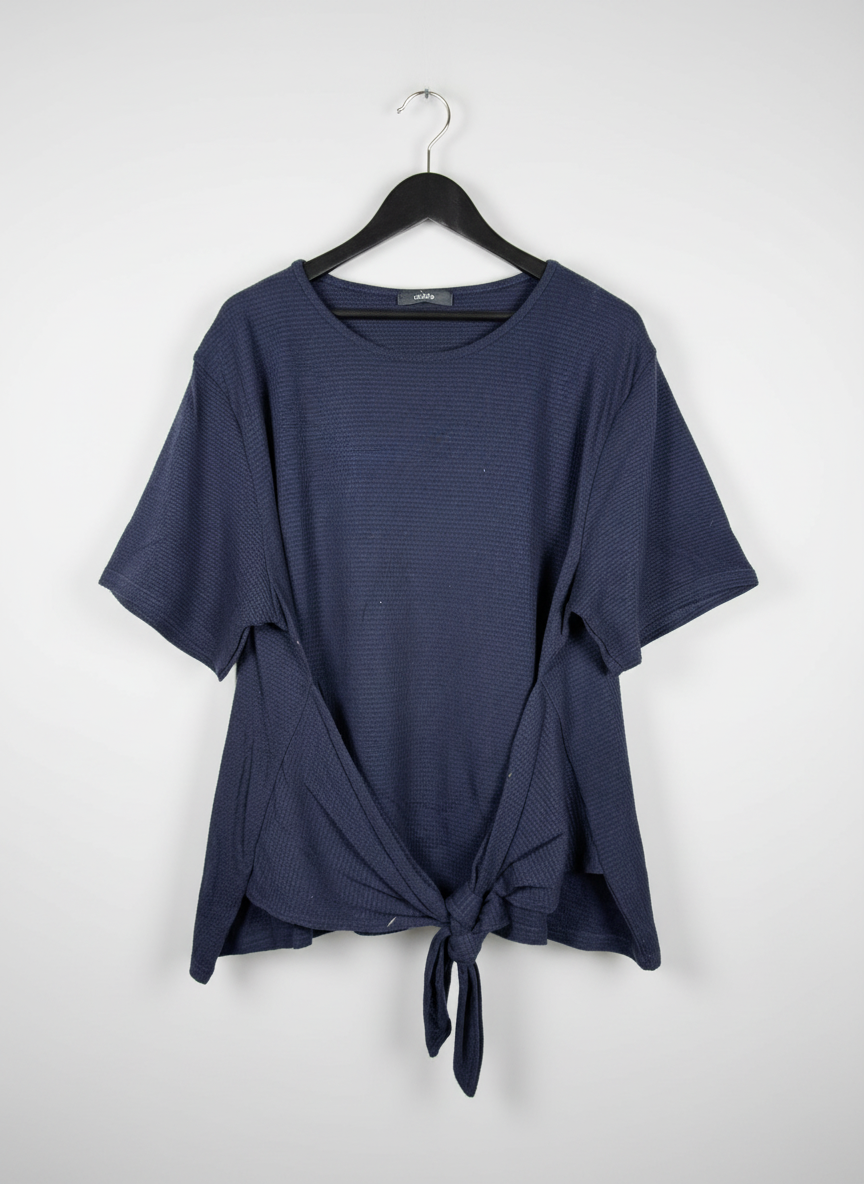 Preloved PREMIUM PLUS Winter Knitted Tops by STUDIO, BLUE POLYSTER for Women - OTS Thrift Shop Peshawar Pakistan