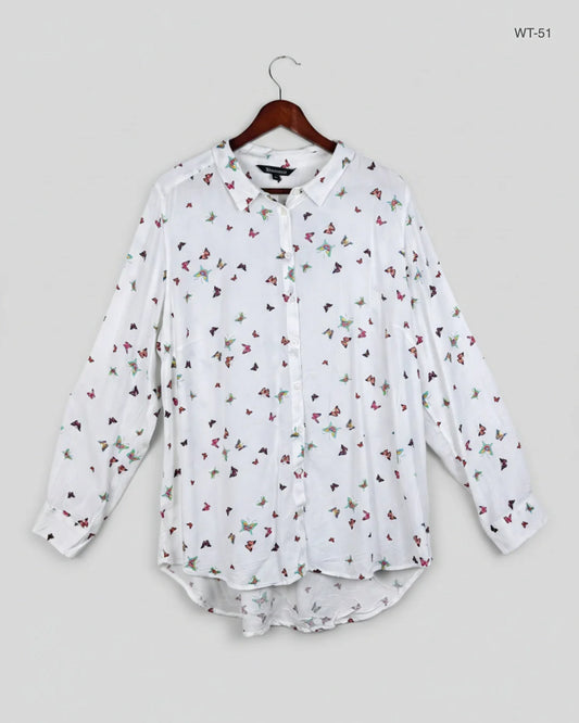 Secondhand Branded Womens Summer Tops by Bonmarche, White Viscose fabric, Premium condition, for Women - Online Thrift Shop Lahore Pakistan