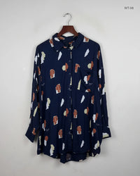 Navy Blue Women's Summer Top by Monkl (WT-58)