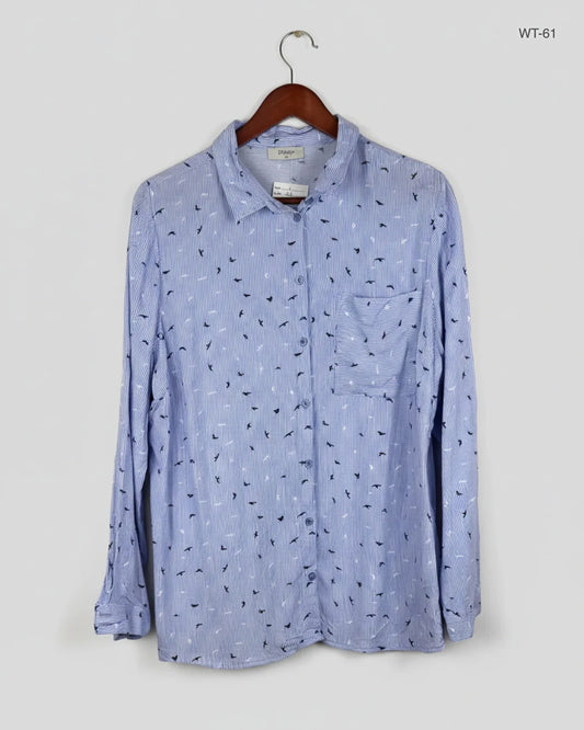Shop Premium Womens Summer Tops by Papaya | Preloved Branded Clothes | SkyBlue Viscose | Women | OTS Thrift Store Islamabad Pakistan