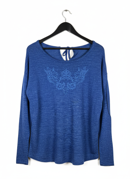 Winter Knitted Tops | CAMAIEU | Preloved Branded | BLUE ACRYLIC | PREMIUM | OTS Thrift Store Peshawar Pakistan