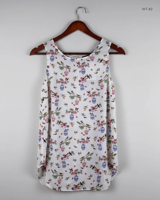 Premium Condition Womens Summer Tops | Preloved Atmosphere | White Polyester | Thrift Shop for Women Islamabad Pakistan | OTS