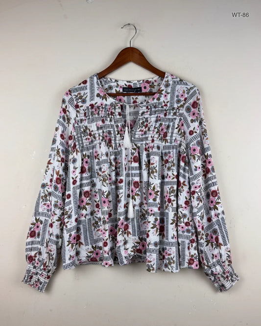 UK Imported secondhand Womens Summer Tops - Marks & Spencer brand, White Viscose, Premium condition, for Women - Online Thrift Store Islamabad Pakistan