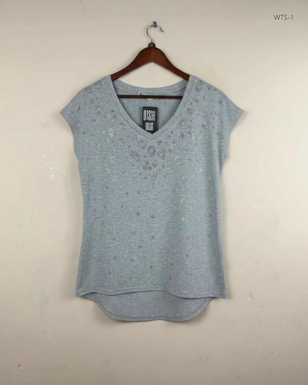 Secondhand Branded Womens Tshirts by George, Gray Cotton fabric, Premium condition, for Women - Online Thrift Shop Karachi Pakistan