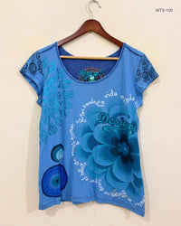 DESIGUAL Blue Womens Tshirts (WTS-100)