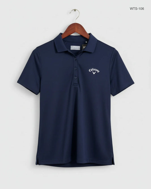 Secondhand Branded Womens Tshirts by Callaway, Navy Blue Polyester fabric, Premium condition, for - Online Thrift Shop Lahore Pakistan