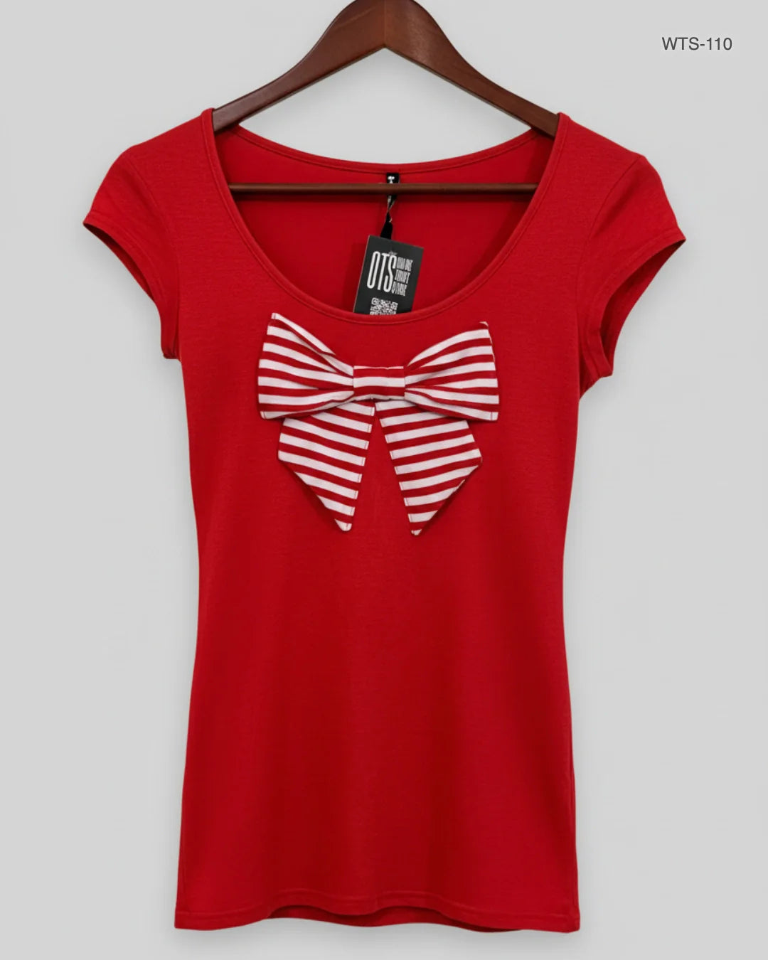 HOIPOLLOI Red Womens Tshirts (WTS-110)