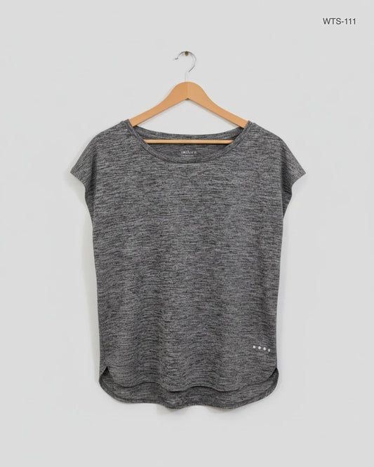 Womens Tshirts | Souluxe | Preloved Branded | Grey Polyester | Premium | OTS Thrift Store Lahore Pakistan