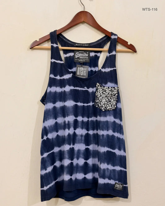 Preloved Premium Womens Tshirts by Superdry, Grey Cotton for Women - OTS Thrift Shop Lahore Pakistan