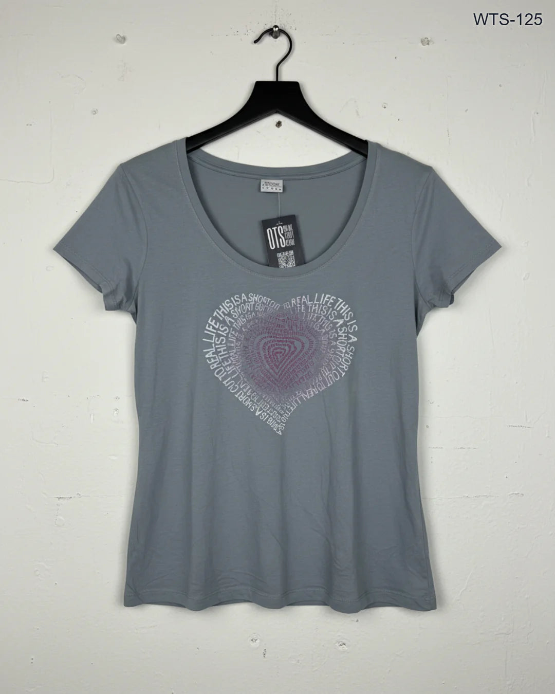 Secondhand Branded Womens Tshirts by SPRIT, Gray Cotton fabric, Premium condition, for - Online Thrift Shop Islamabad Pakistan