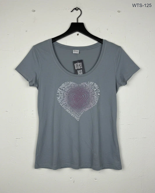 Secondhand Branded Womens Tshirts by SPRIT, Gray Cotton fabric, Premium condition, for - Online Thrift Shop Islamabad Pakistan
