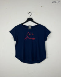 TEX Dark Blue Womens Tshirts (WTS-127)