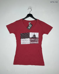 TIPSY Red Womens Tshirts (WTS-132)