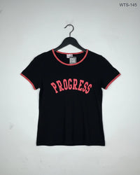 INFLUX Black Womens Tshirts (WTS-145)