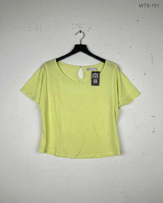 Preloved Premium Womens Tshirts by Marks & Spencer, Lime Cotton for - OTS Thrift Shop Peshawar Pakistan