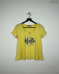 KIABI Yellow Womens Tshirts (WTS-154)
