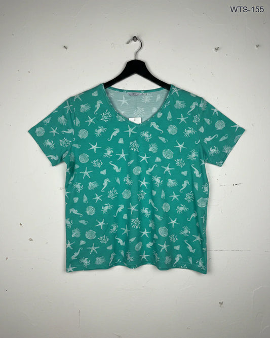 UK Imported secondhand Womens Tshirts - ISLE brand, SeaGreen Polyester, Premium condition, for - Online Thrift Store Peshawar Pakistan