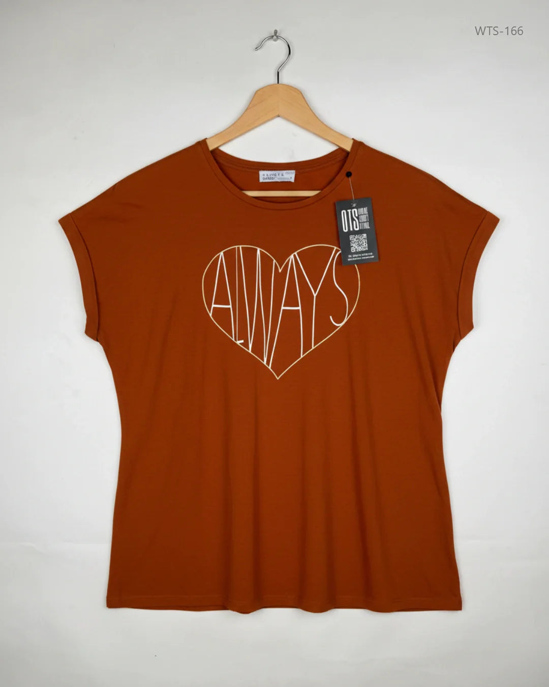 PAPAYA Cinnamin Brown Womens Tshirts (WTS-166)