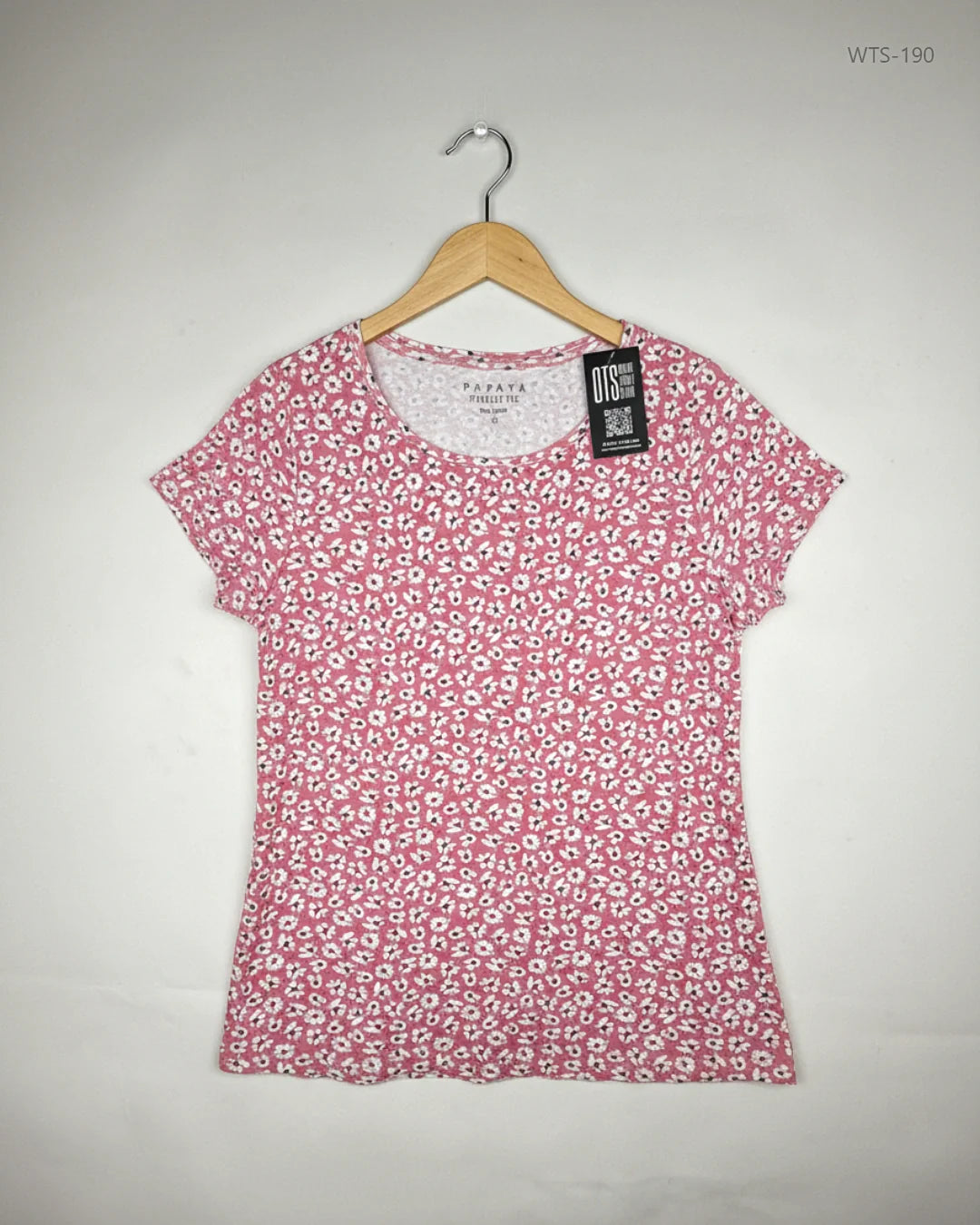 PAPAYA Pink Womens Tshirts (WTS-190)