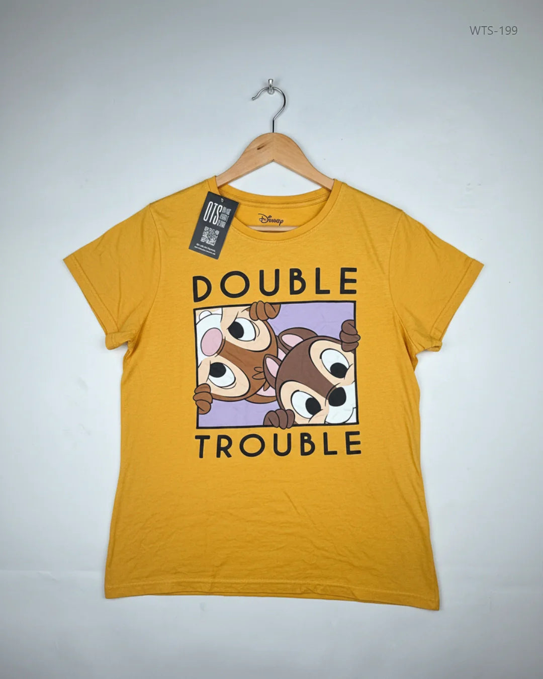 DISNEY Yellow Womens Tshirts (WTS-199)