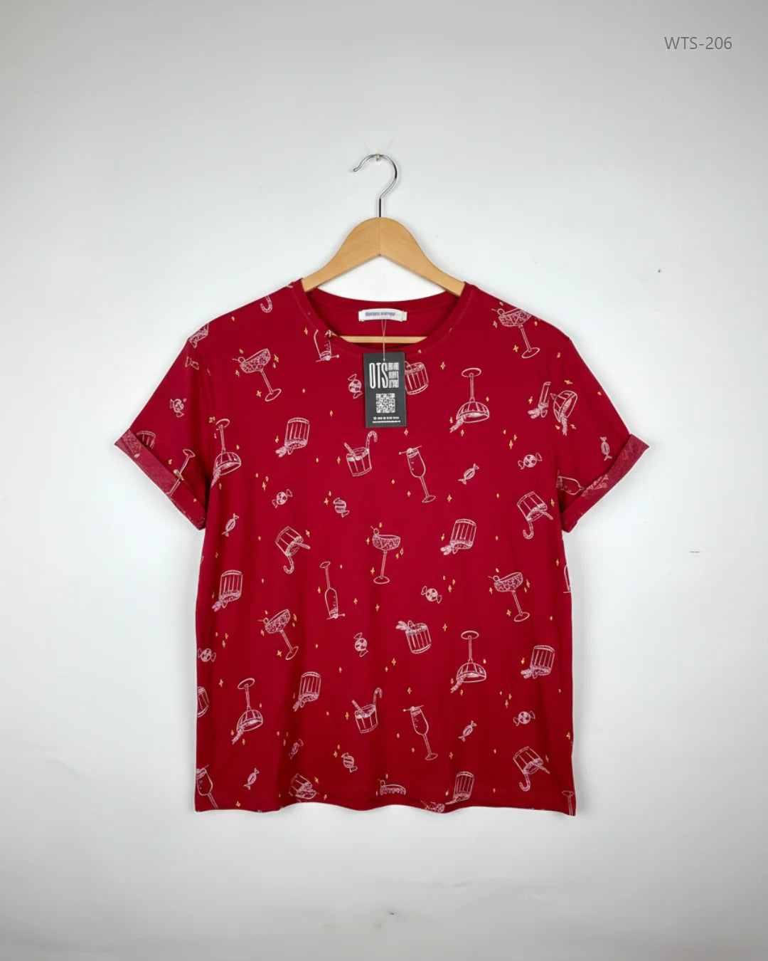 MARKS & SPENCER Red Womens Tshirts (WTS-206)