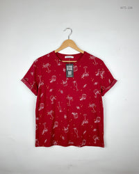 MARKS & SPENCER Red Womens Tshirts (WTS-206)