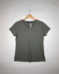 JANINA Olive Green Womens Tshirts (WTS-209)