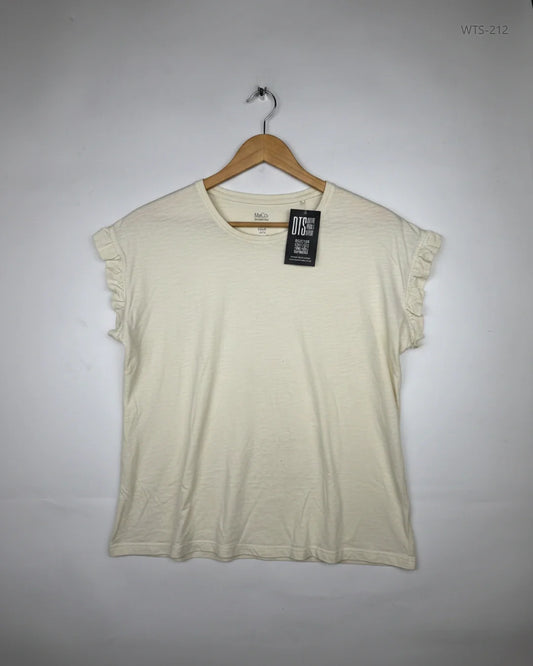 Shop Premium Womens Tshirts by M&Co | Preloved Branded Clothes | Lime Cotton | | OTS Thrift Store Peshawar Pakistan