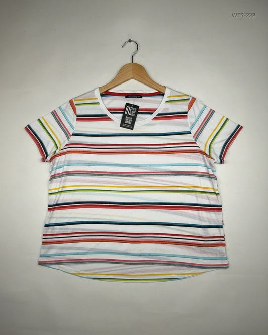 Secondhand Branded Womens Tshirts by Marks & Spencer, Multi Cotton fabric, Premium condition, for - Online Thrift Shop Islamabad Pakistan