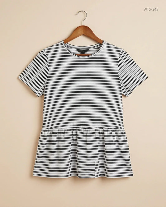 Preloved Premium Womens Tshirts by New Look, Black & White Cotton for Womens - OTS Thrift Shop Karachi Pakistan