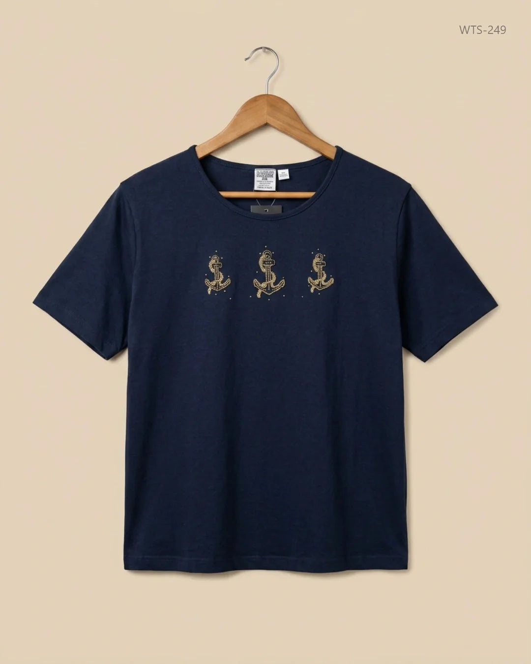 Premium Condition Womens Tshirts | Preloved Anne De Lancay | Blue Cotton | Thrift Shop for Womens Karachi Pakistan | OTS