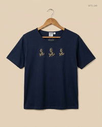 ANNE DE LANCAY (WTS-249) Blue Womens Tshirt