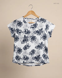 F&F (WTS-255) Black & White Womens Tshirt