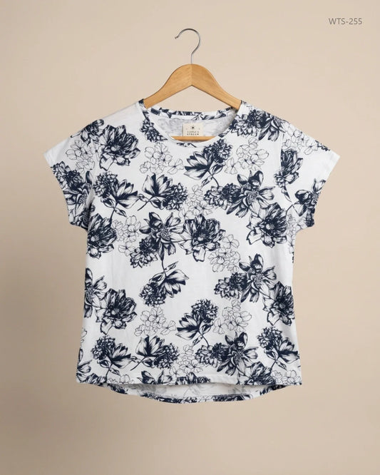 Womens Tshirts | F&F | Preloved Branded | Black & White Cotton | Premium | OTS Thrift Store Karachi Pakistan
